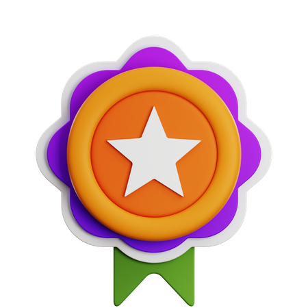 Premium Quality Badge 3D Icon download in PNG, OBJ or Blend format