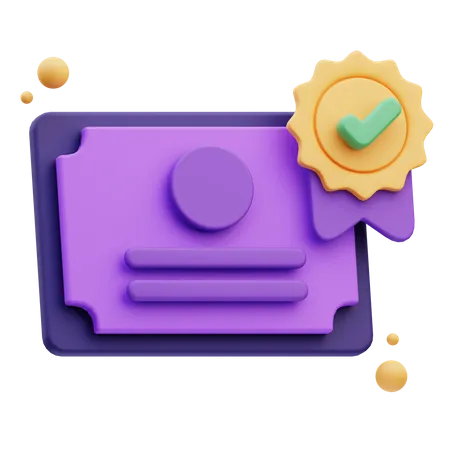 Quality Certificate  3D Icon
