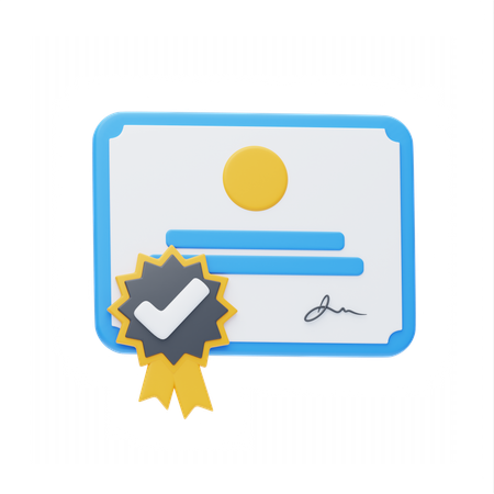 Quality certification  3D Icon