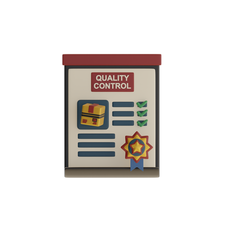 Quality Control Iocn  3D Icon