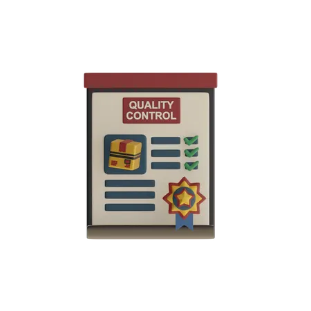 Quality Control Iocn  3D Icon