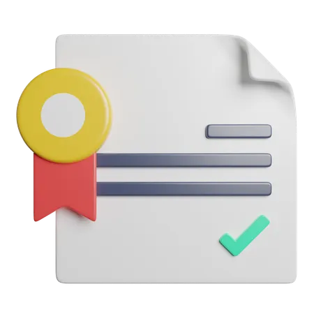 Quality Document  3D Icon