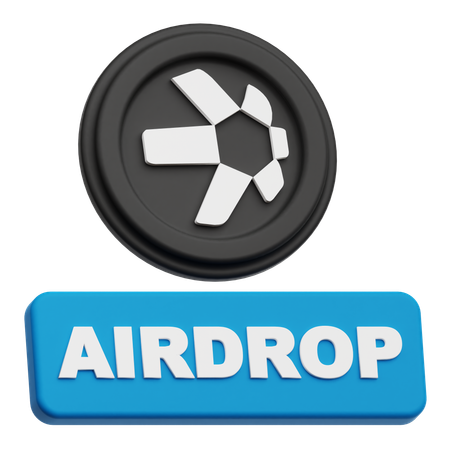 퀀트 에어드랍  3D Icon