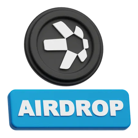 퀀트 에어드랍  3D Icon