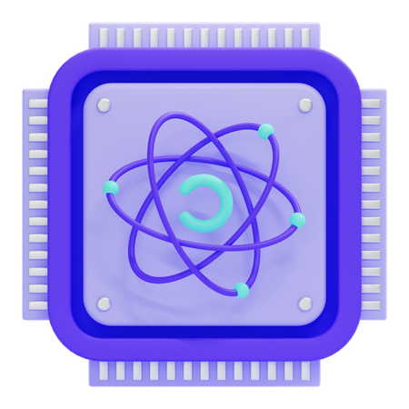 Quantum Chip  3D Icon