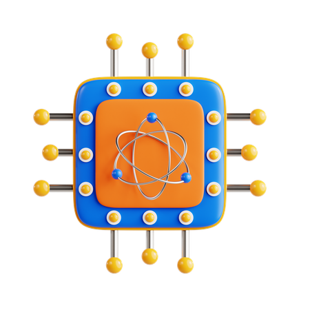 Quantum Computer  3D Icon