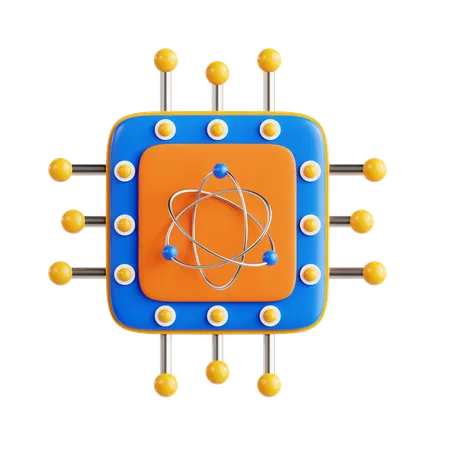 Quantum Computer  3D Icon