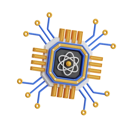 Quantum Computer  3D Icon