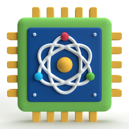 Quantum Computer  3D Icon