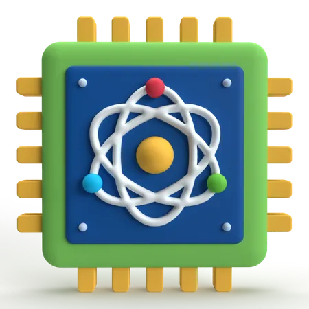 Quantum Computer  3D Icon