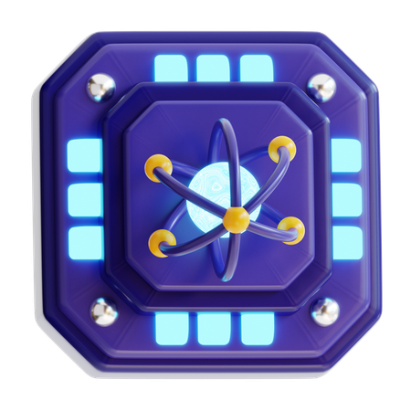 Quantum Computer  3D Icon