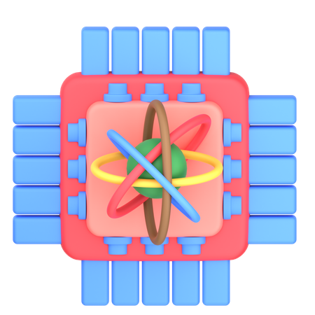 Quantum Computer  3D Icon