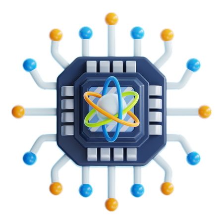 QUANTUM COMPUTER  3D Icon