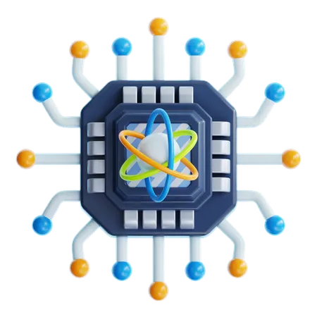 QUANTUM COMPUTER  3D Icon