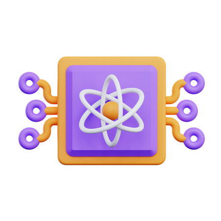 Quantum Computer  3D Icon