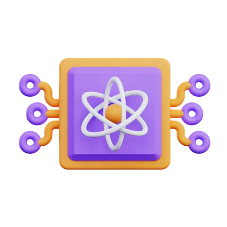 Quantum Computer  3D Icon