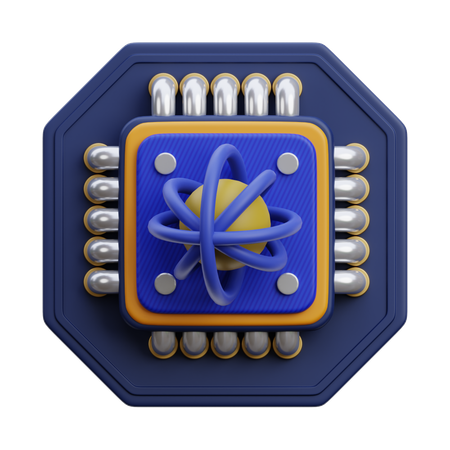 Quantum Computer  3D Icon