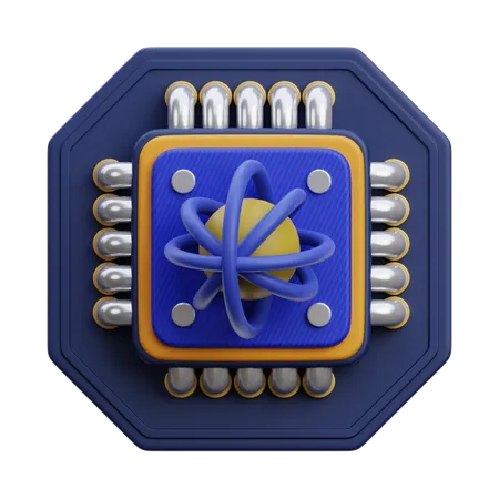 Quantum Computer  3D Icon