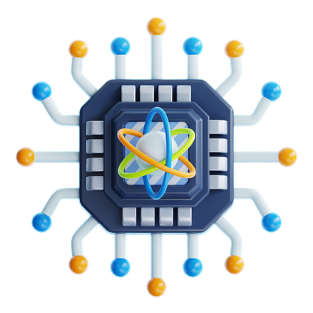 QUANTUM COMPUTER  3D Icon