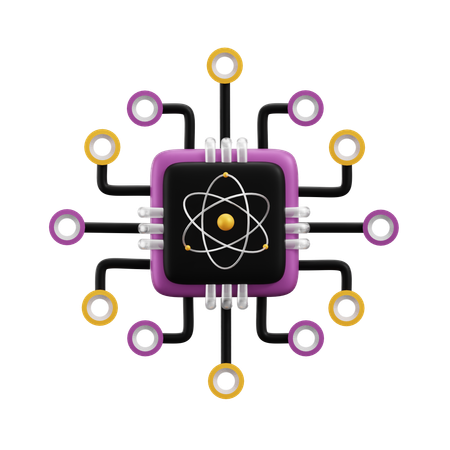 Quantum Computing  3D Icon
