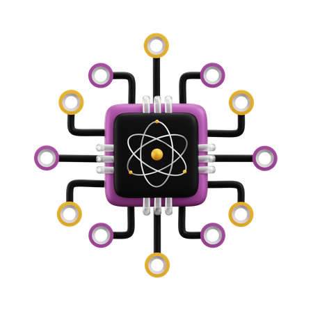 Quantum Computing  3D Icon
