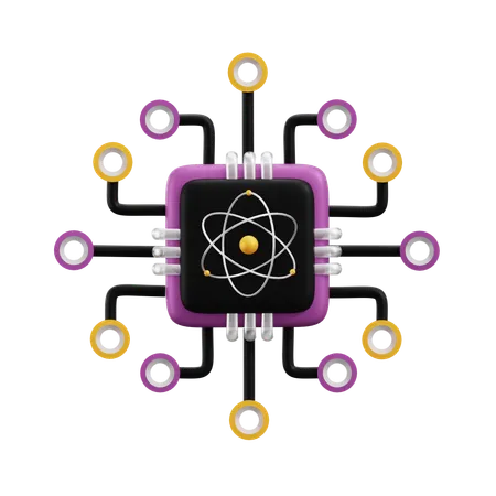 Quantum Computing  3D Icon