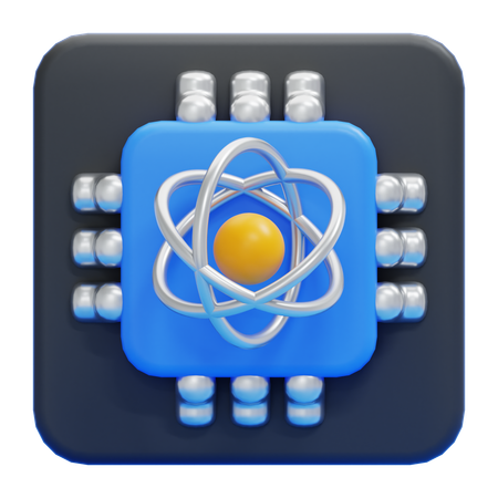 Quantum Computing  3D Icon