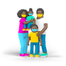 family quarantine 3d logo