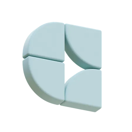 Quarter C  3D Icon
