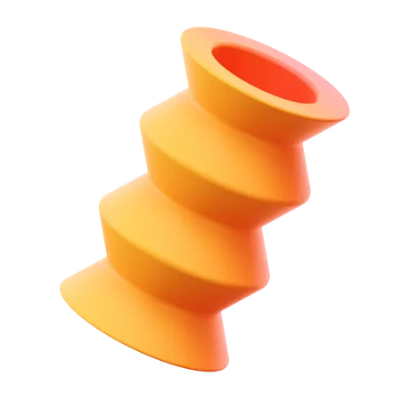 クォーターサークル抽象  3D Icon
