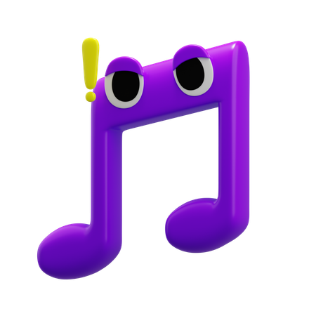 Quarter Note  3D Icon