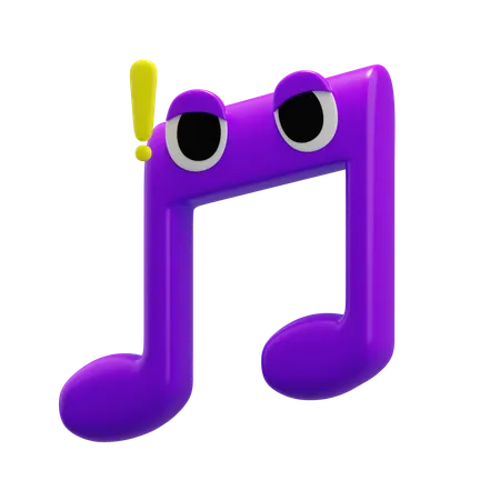 Quarter Note  3D Icon