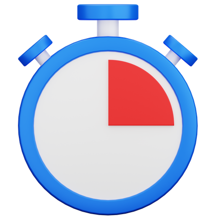 Quarter Stopwatch  3D Icon