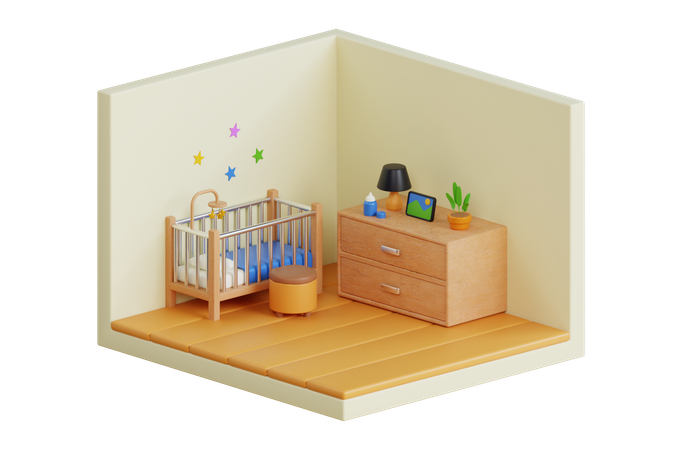 Quarto de criança  3D Illustration