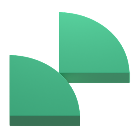 Quarts de cercle  3D Icon