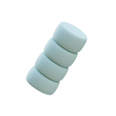 Cylindre à quatre piles  3D Illustration