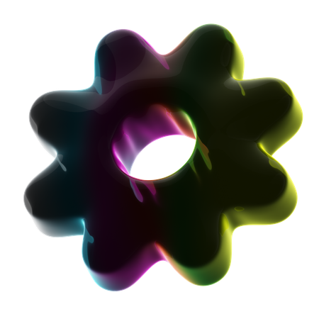 Quatro bolas neon abstrato  3D Icon