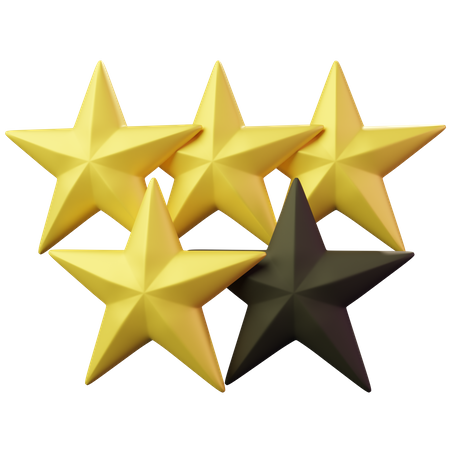 Quatro estrelas  3D Emoji