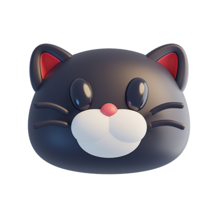 Tête de chat  3D Icon