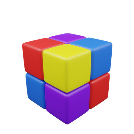 Cubo de quebra-cabeça  3D Icon