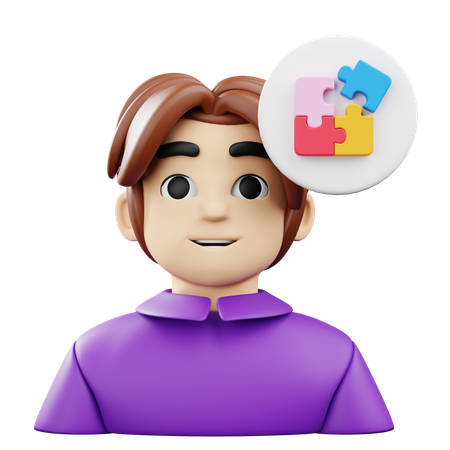 Mente de quebra-cabeça  3D Icon