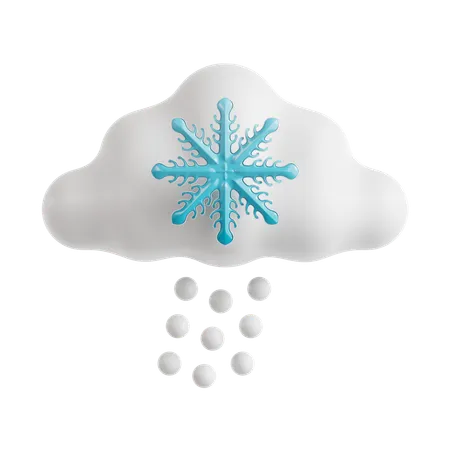 Queda de neve  3D Icon