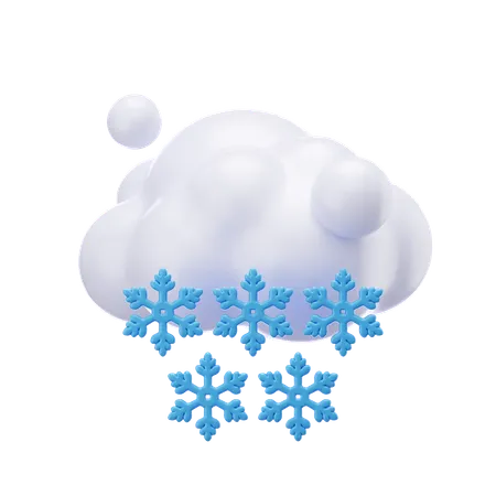 Queda de neve  3D Icon