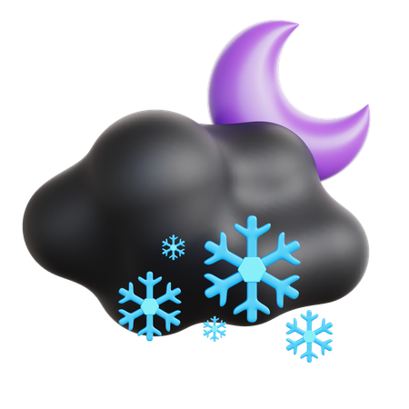 Noite de neve  3D Icon