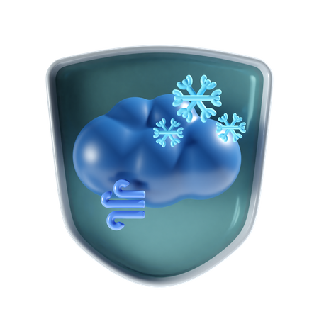 Queda de neve ventosa  3D Icon