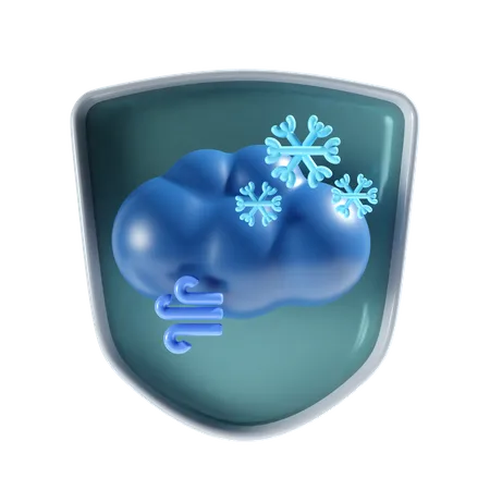 Queda de neve ventosa  3D Icon