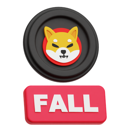 Queda de Shiba Inu  3D Icon