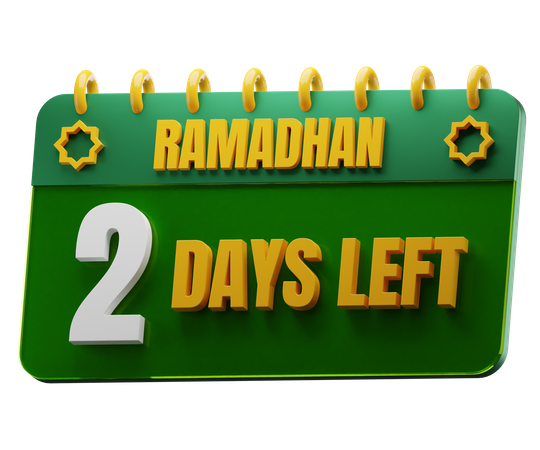 Quedan 2 días para el Ramadán  3D Icon
