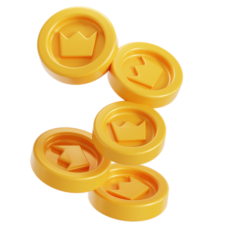 Queen Coins  3D Icon
