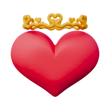 Queen Heart  3D Icon